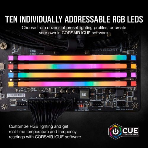 커세어 [아마존베스트]Corsair CORSAIR VENGEANCE RGB PRO 16GB (2x8GB) DDR4 3200MHz C16 LED Desktop Memory - Black