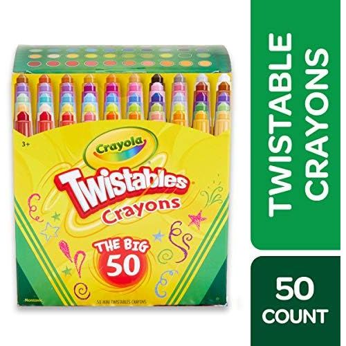  [아마존베스트]Crayola Mini Twistables Crayons, Amazon Exclusive, School Supplies, Great For Coloring Books, 50Count