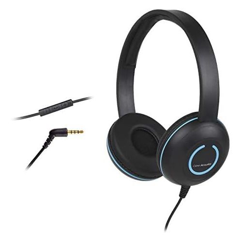  [아마존베스트]Cyber Acoustics Lightweight On-Ear Headphones/Headset with Noise canceling Microphone and in-line Volume/Play/Pause Controls and 3.5mm Plug. Great for use with Cell Phones,Tablets,