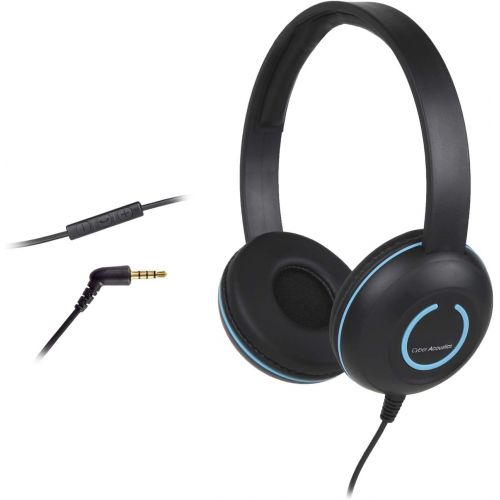  [아마존베스트]Cyber Acoustics Lightweight On-Ear Headphones/Headset with Noise canceling Microphone and in-line Volume/Play/Pause Controls and 3.5mm Plug. Great for use with Cell Phones,Tablets,