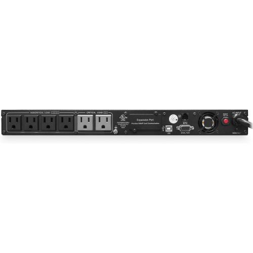  CyberPower PR1000LCDRM1U Smart App Sinewave UPS System, 1000VA750W, 6 Outlets, AVR, 1U Rackmount