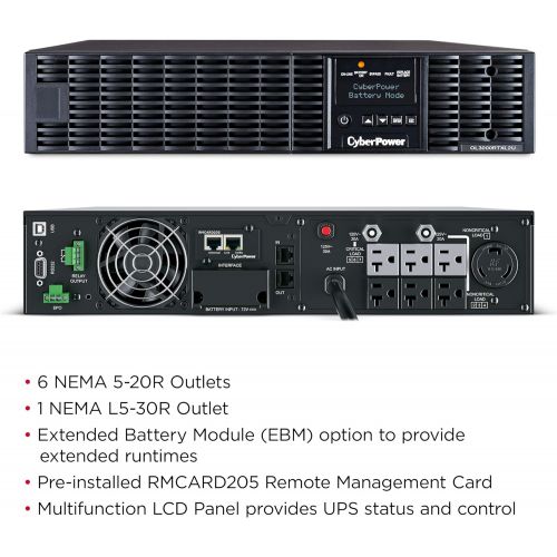  CyberPower BP36V60ART2U Extended Battery Module, 36V60A, 2U RackTower
