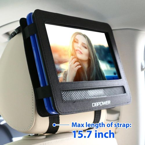  [아마존베스트]DBPOWER Car Headrest Mount Holder Strap Case for Swivel & Flip Style Portable DVD Player (9.5 inch)