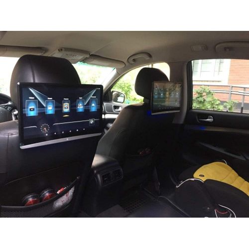  [아마존베스트]DDAUTO 12.5inch Dual Pack Car Android TV Headrest Video Player, 1920X1080 IPS Touch Screen, Support WiFi/Wireless Miracast/Bluetooth/HDMI Input/FM/USB/SD Card