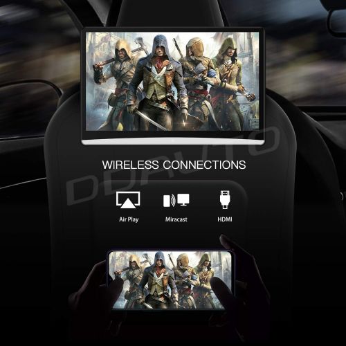  [아마존베스트]DDAUTO 12.5inch Dual Pack Car Android TV Headrest Video Player, 1920X1080 IPS Touch Screen, Support WiFi/Wireless Miracast/Bluetooth/HDMI Input/FM/USB/SD Card
