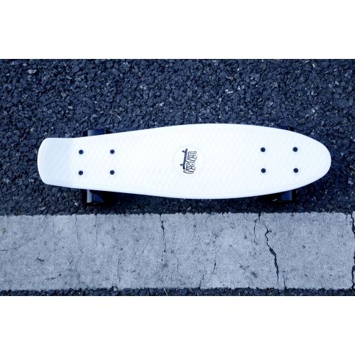  DINBIN Complete Highly Flexible Plastic Cruiser Board Mini 22 Inch Skateboards for Beginners or Professional, ABEC-7 High Speed Bearings, High Rebound PU Wheels (220 Pounds)