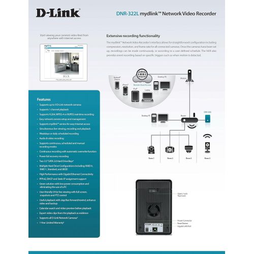 D-Link Systems DNR-312L mydlink NVR with HDMI Output (Black)
