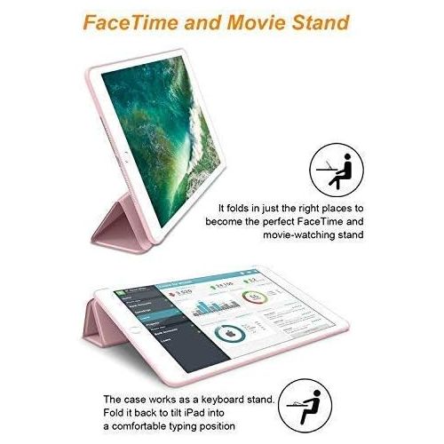  [아마존베스트]DTTO iPad 9.7 Case 2018 iPad 6th Generation Case / 2017 iPad 5th Generation Case, Slim Fit Lightweight Smart Cover with Soft TPU Back Case for iPad 9.7 2018/2017 [Auto Sleep/Wake]