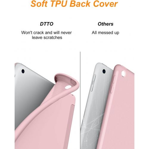  [아마존베스트]DTTO iPad 9.7 Case 2018 iPad 6th Generation Case / 2017 iPad 5th Generation Case, Slim Fit Lightweight Smart Cover with Soft TPU Back Case for iPad 9.7 2018/2017 [Auto Sleep/Wake]