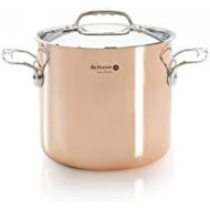 De Buyer PRIMA MATERA Round Copper Stainless Steel Stockpot 8-Inch with lid