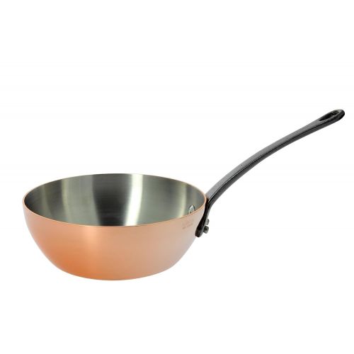  De Buyer INOCUIVRE Copper Stainless Steel Conical Saute-pan 9.5-Inch