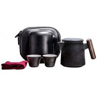 Visit the DehuaYao Store DeahuaYao Ceramic black mug tea pot with Wooden handle in 2 Colors with Tea Strainer (Black)