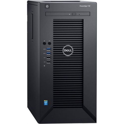 델 Dell PowerEdge T30 Tower Server - Intel Xeon E3-1225 v5 Quad-Core Processor up to 3.7 GHz, 32GB DDR4 Memory, 2TB (RAID 1) SATA Hard Drive, Intel HD Graphics P530, DVD Burner, No Op