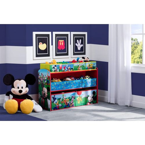  Delta Children Deluxe 9-Bin Toy Storage Organizer, Disney Mickey Mouse