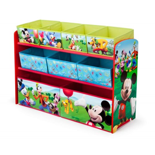  Delta Children Deluxe 9-Bin Toy Storage Organizer, Disney Mickey Mouse