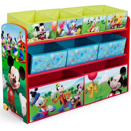  Delta Children Deluxe 9-Bin Toy Storage Organizer, Disney Mickey Mouse