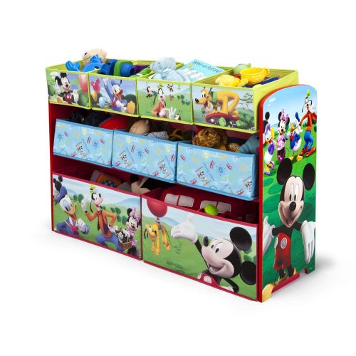  Delta Children Deluxe 9-Bin Toy Storage Organizer, Disney Mickey Mouse