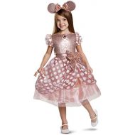 Disney Girls Minnie Mouse Rose Gold Deluxe Halloween Costume 7 to 8