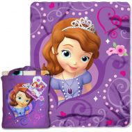Visit the Disney Store Disneys Sofia The First, Royalty Awaits Silk Touch Throw Blanket with Reusable Canvas Tote Set, 40 x 50, Multi Color