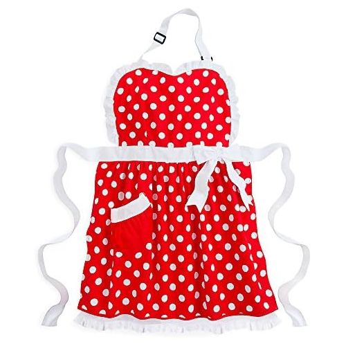 디즈니 Visit the Disney Store Disney Minnie Mouse Apron for Adults Red