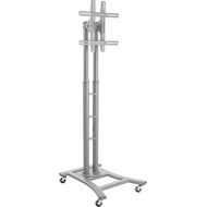 Displays2go MBTVSBV2SL Portable HDTV Stand for 32 to 65 Inches TV, Rolling, Height Adjustable to 71.5-Inch Max