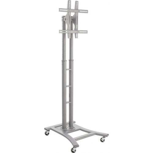 비보 Displays2go MBTVSBV2SL Portable HDTV Stand for 32 to 65 Inches TV, Rolling, Height Adjustable to 71.5-Inch Max