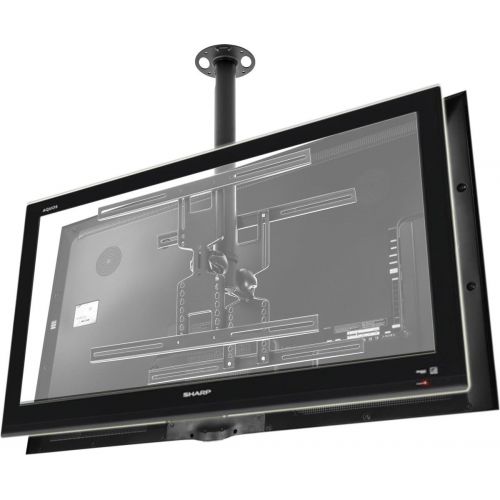  Displays2go DCEL2642 Flat TV Ceiling Mount for 26-60 Inches Monitors, Steel (Black)