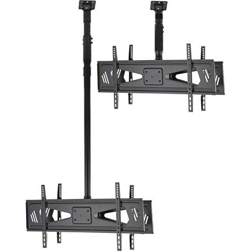  Displays2go DUOCEL3770 Double Sided Height Adjustable Ceiling TV Mount for 37-Inch to 70-Inch Flat Screen Monitors (Black)