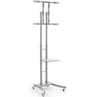 Visit the Displays2go Store Displays2go MB863ESLV Portable TV Stand with Wheels for LCD/Plasma/LED TVs Between 32 & 65 Inch, Steel