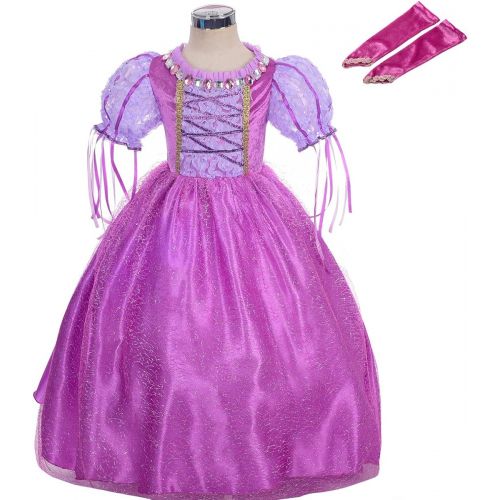  Visit the Dressy Daisy Store Dressy Daisy Girls Princess Dress Up Costume Birthday Halloween Christmas Fancy Party Outfit Size 3-12