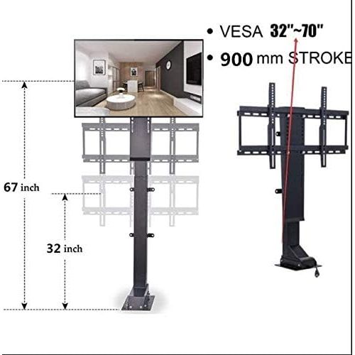  ECO-WORTHY Automations - Motorized Vertical TV Lift for 26-60 TVs Stroke Length 32 Inch 800MM | Height Range 10-42