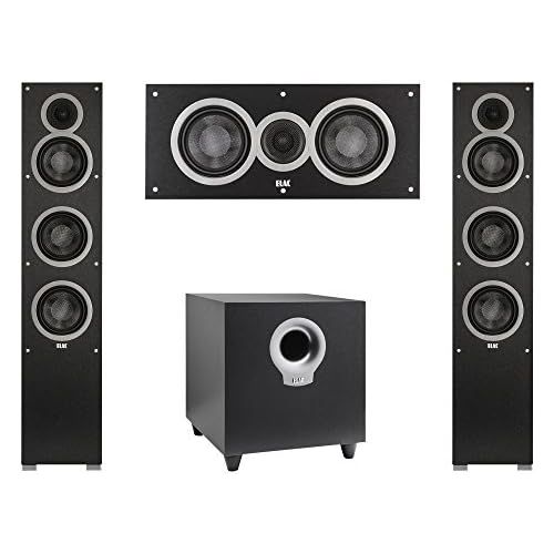  Elac 3.1 System with 2 Debut F5 Floorstanding Speakers, 1 Debut C5 Center Speaker, 1 Debut S10 Subwoofer