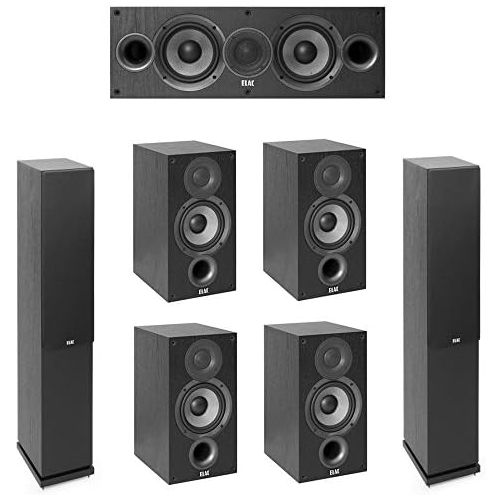  Elac Debut 2.0-7.0 System with 2 F5.2 Floorstanding Speakers, 1 C5.2 Center Speaker, 4 B5.2 Bookshelf Speakers