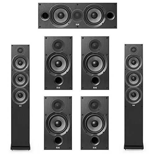  Elac Debut 2.0-7.0 System with 2 F6.2 Floorstanding Speakers, 1 C6.2 Center Speaker, 4 B6.2 Bookshelf Speakers