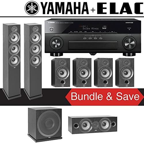  Elac F6.2 Debut 2.0 7.1-Ch Home Theater Speaker System with Yamaha AVENTAGE RX-A880 7.2-Channel 4K Network AV Receiver