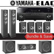 Elac F5.2 Debut 2.0 7.2-Ch Home Theater Speaker System with Yamaha AVENTAGE RX-A880 7.2-Channel 4K Network AV Receiver