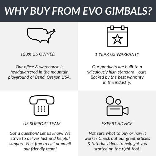  EVO Gimbals EVO SS 3 Axis Wearable Gimbal - Stabilizer for GoPro Hero4, Hero5, Hero6 Black, Yi 4K+, Garmin Virb Ultra 30-1 Year USA Warranty | Bundle Includes: EVO SS Gimbal + EVO GS-75 Tripod