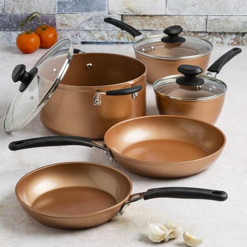  Ecolution EUCP-1208 Endure Nonstick Cookware, 8 Piece Set, Copper