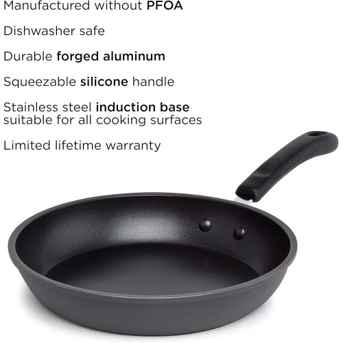  Ecolution Symphony Non-Stick 8 Piece Heavy Forged Aluminum PFOA Free Cookware Set, Slate