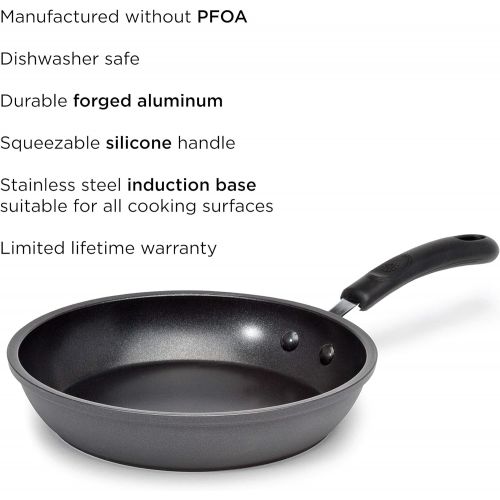  Ecolution Symphony Non-Stick 8 Piece Heavy Forged Aluminum PFOA Free Cookware Set, Slate