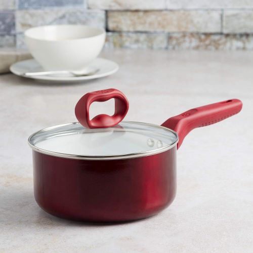  Ecolution EBCAW-1208 Bliss Ceramic Cookware, Set-8 Piece, Red