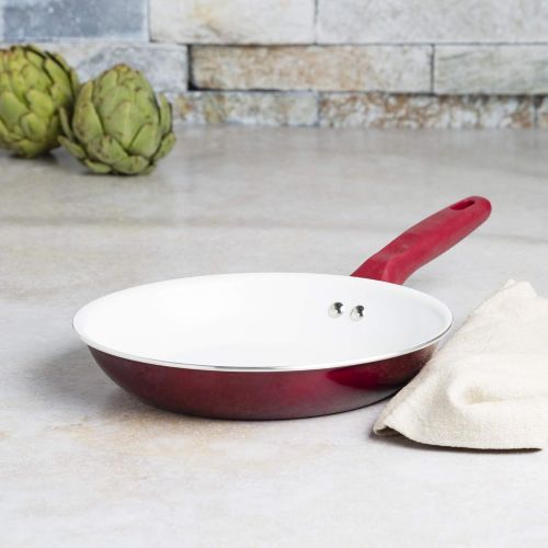  Ecolution EBCAW-1208 Bliss Ceramic Cookware, Set-8 Piece, Red