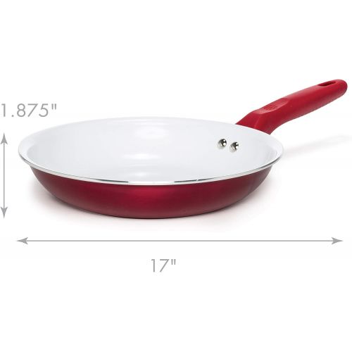  Ecolution EBCAW-1208 Bliss Ceramic Cookware, Set-8 Piece, Red