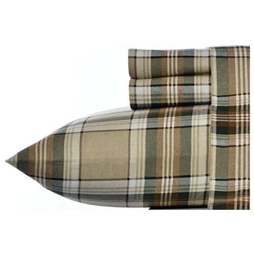  Visit the Eddie Bauer Store Eddie Bauer Flannel Collection Cotton Bedding Sheet Set, Pre-Shrunk & Brushed for Extra Softness, Comfort, and Cozy Feel, Full, Edgewood Plaid