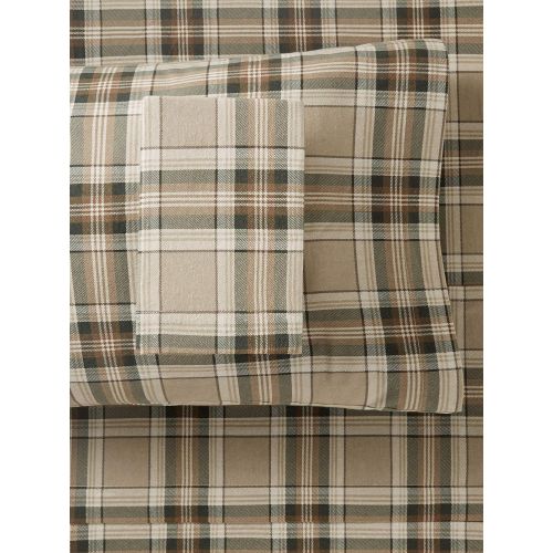  Visit the Eddie Bauer Store Eddie Bauer Flannel Collection Cotton Bedding Sheet Set, Pre-Shrunk & Brushed for Extra Softness, Comfort, and Cozy Feel, Full, Edgewood Plaid