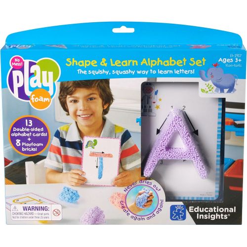  [아마존베스트]Educational Insights Playfoam Shape & Learn Alphabet Set | Original Playfoam, Preschoolers Practice Letter Recognition & Formation