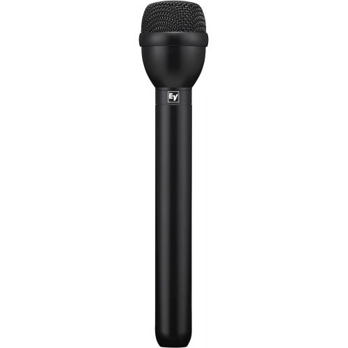  Electro Voice Electro-Voice RE50ND-L Handheld Interview Omnidirectional Microphone with NDYM Capsule and Long Handle, 80-13000Hz, 9.5 Length, Semi-Gloss Black Finish