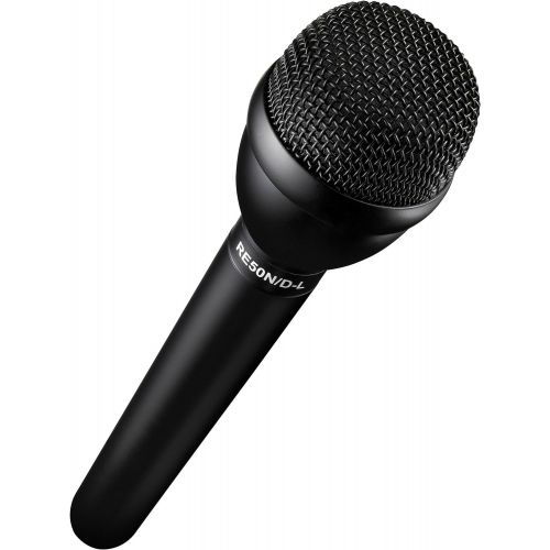  Electro Voice Electro-Voice RE50ND-L Handheld Interview Omnidirectional Microphone with NDYM Capsule and Long Handle, 80-13000Hz, 9.5 Length, Semi-Gloss Black Finish