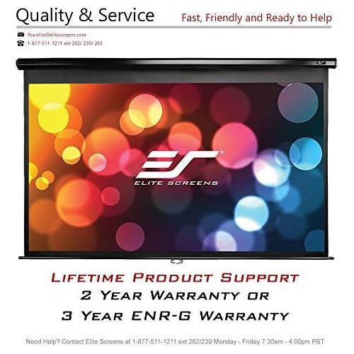  Visit the Elite Screens Store Elite Screens Manual Series, 84-INCH 16:9, Pull Down Manual Projector Screen with AUTO Lock, Movie Home Theater 8K / 4K Ultra HD 3D Ready, 2-Year Warranty, M84UWH-E30