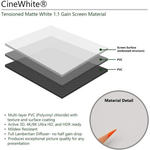  Elite Screens Starling Tab-Tension 2, 100 16:9, 12 Drop, Tensioned Electric Motorized Projector Screen, STT100UWH2-E12